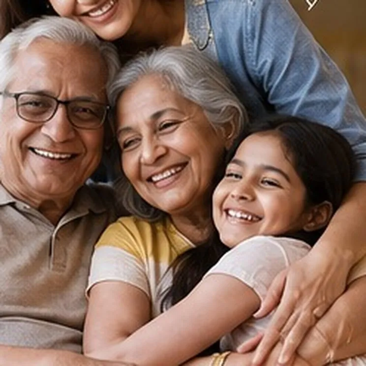 Three generations of a family together